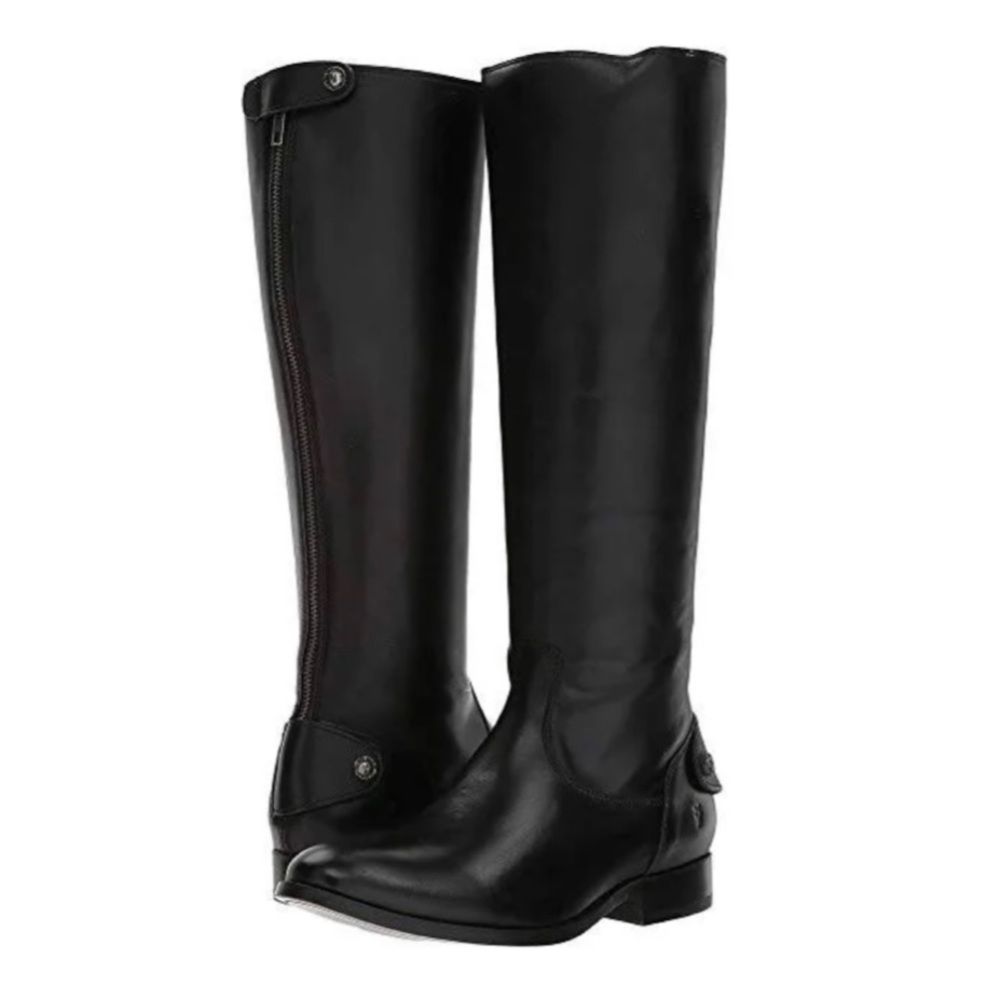 Frye Black Melissa Button Boot - Worn